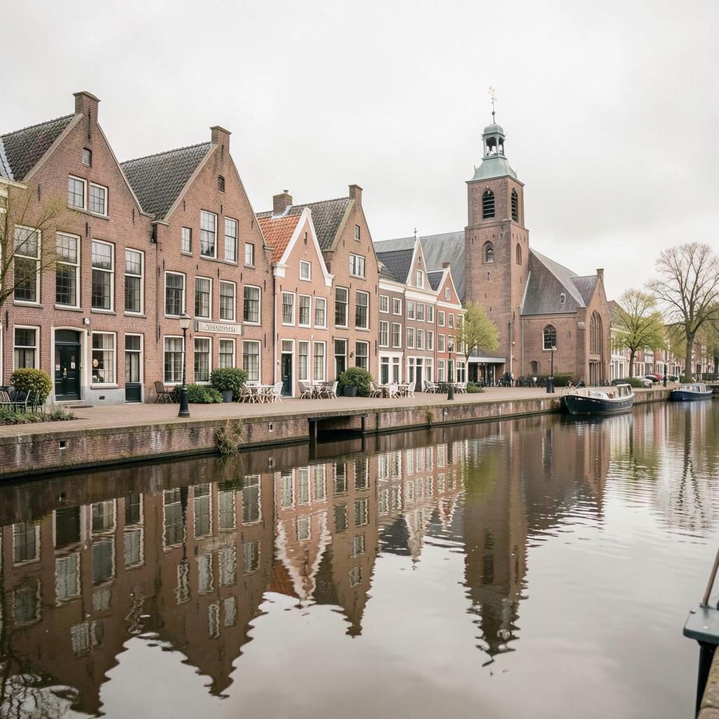 Historische gevels van het Zuiderzeemuseum in Enkhuizen